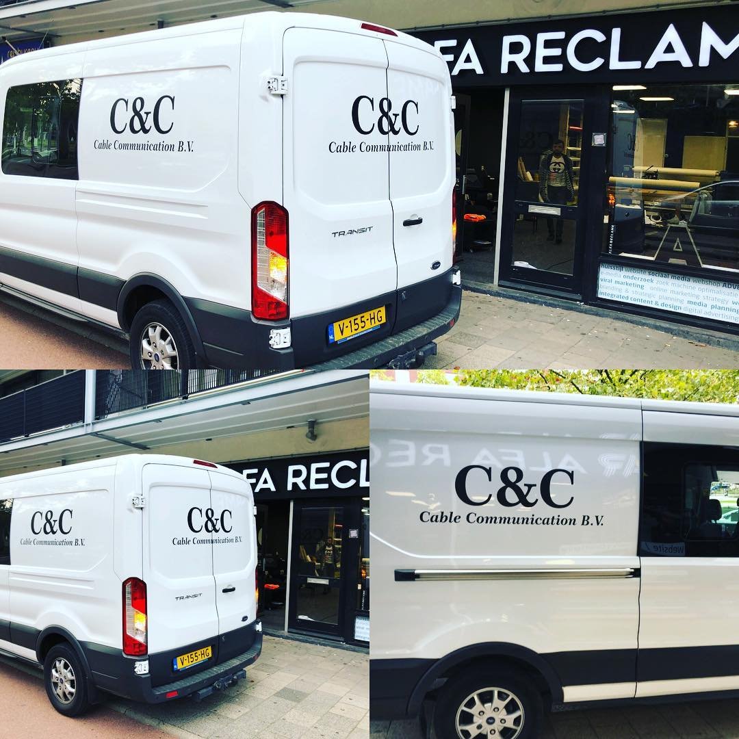 Fleet wrap Rotterdam, vlootbelettering voor CC Cable Communication