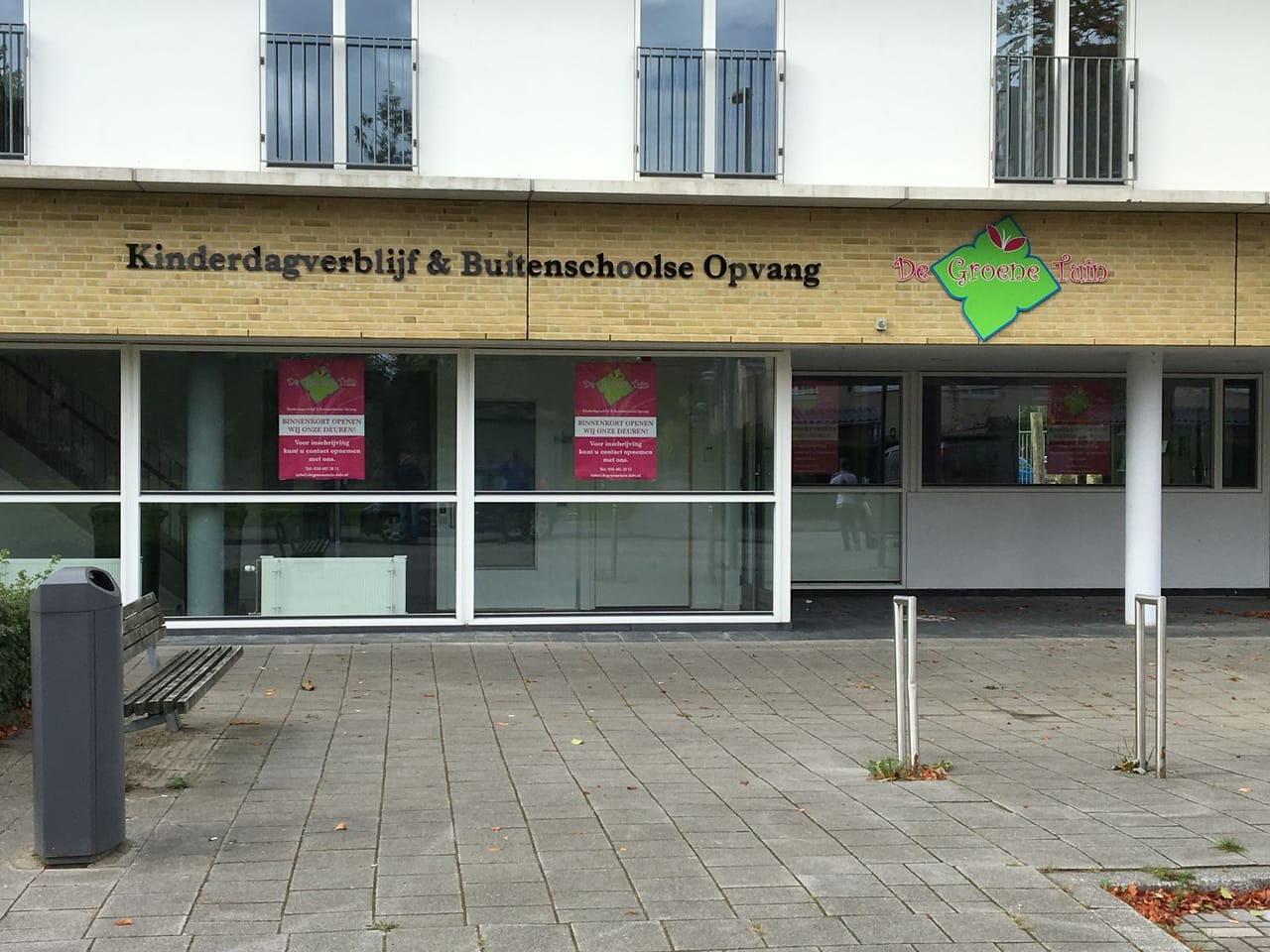 Kinderdagverblijf De Groene Tuin Rotterdam, raamposters en gevelreclame combinatie